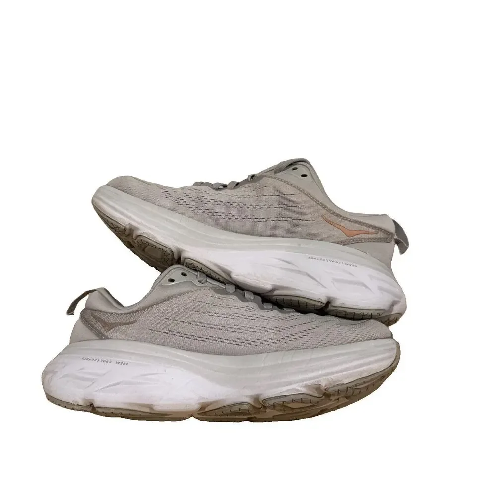 HOKA Bondi 8 Running Shoe Harbor Mist/Lunar Rock Women's Size 7.5B Style 1127952